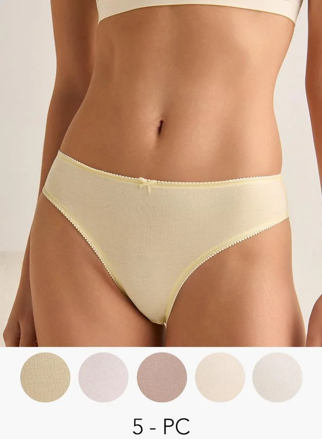 Splash FAV Set of 5 -  Bow Detail Bikini Briefs